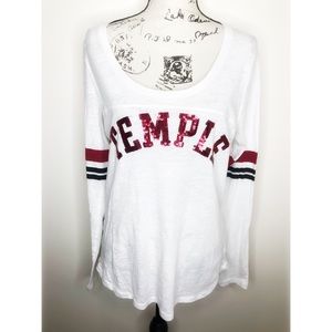 PINK Victoria’s Secret Temple U Sequin Top Sz L